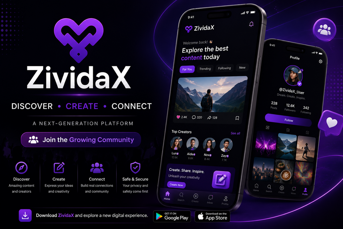 ZividaX – Discover, Create & Connect
