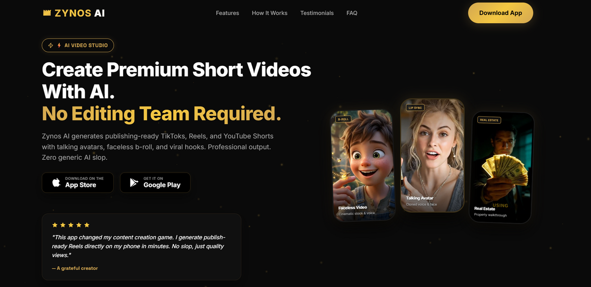Zynos AI - Faceless Videos Generator
