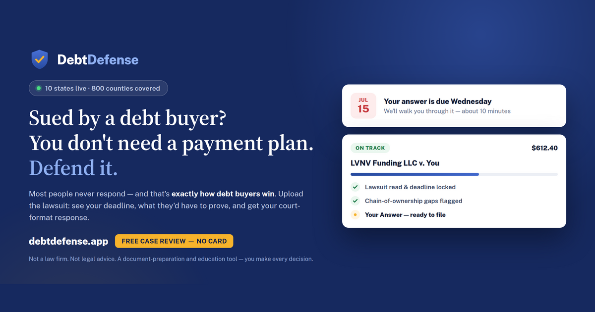 DebtDefense — beat a debt-collection lawsuit yourself